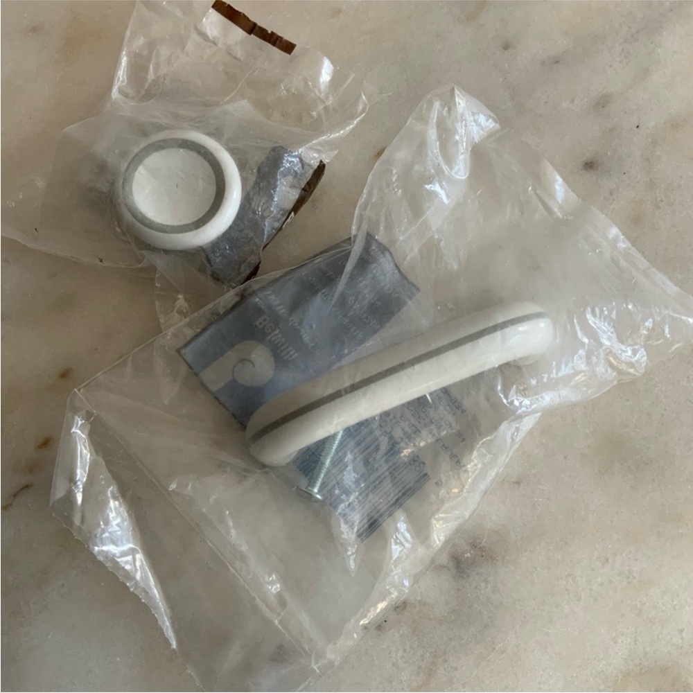 White Door Handle Set